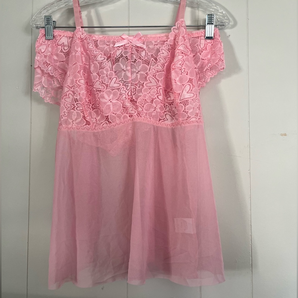 Pink heart lingerie